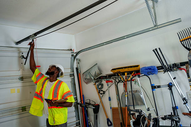 Professional Garage Door Panel Replacement technician working in North Bethesda, MD